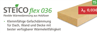 Steico flex 036 Flexible Wärmedämmung aus Holzfaser